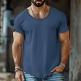 thumbnail image 4 of Men’s Sleeveless Tank Top Breathable Round Neck Cotton Casual Summer Undershirt, 4 of 4