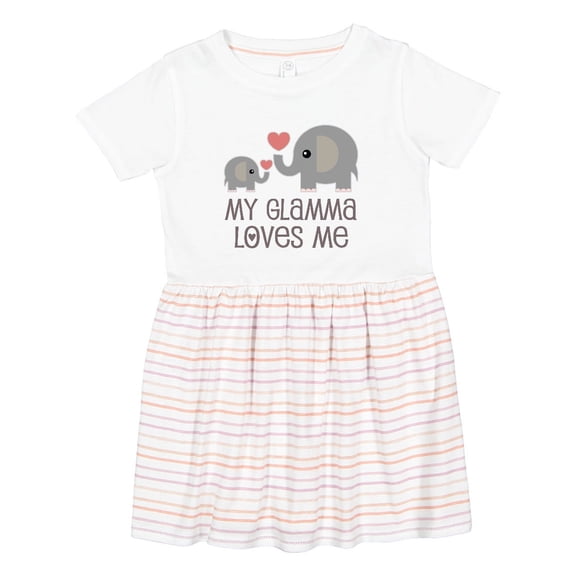 Inktastic My Glamma Loves Me Grandchild Girls Toddler Dress