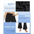 thumbnail image 4 of 4-Pack Flare Yoga Pants for Women - Soft High Waist Bootcut Leggings Tall & Long Bootleg Pants for Women, 4 of 7