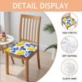 thumbnail image 2 of Blue Lemon Seat Covers for Dining Room Chairs Set Of 4,Stretch Printed Washable Chair Seat Cover with Elastic Ties and Button,Removable Waterproof Couch Cushion Covers, 2 of 6