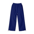 thumbnail image 3 of Hvarlaun Kids Sweatpants Baggy Wide Leg Jogger Pants for Boys and Girls with Pockets, Elastic Waist Drawstring Adjustable Hem Casual Lounge Pants, Sizes 4-15 Years, 3 of 3