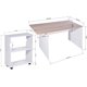 thumbnail image 4 of Escritorio de computadora de oficina simple y único, gabinete giratorio desmontable con ruedas, Blanco HOMEMAKE FURNITURE MIDTOWN, 4 of 5