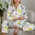 thumbnail image 6 of Naloa Hawaiian Coconut Tree Pajamas for Women Set, Womens Pajama Sets, Lounge Sets for Women, 2pjs for Women-Large, 6 of 7