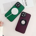 thumbnail image 3 of Funda Magnética De Cuero Liso Compatible Con iPhone 11 13 14 pro max Cubierta Trasera De Etiqueta Perdida, 3 of 3