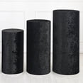 thumbnail image 1 of Uxcell Conjunto de 3 Fundas de Cilindro de Spandex Cubierta de Plinto, Negro (Tela de Terciopelo-Grande), 1 of 5