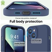 for iPhone 13 Case, Premium Silicone with [Camera Protection] [Soft Anti-Scratch Microfiber Lining] Shockproof Protective Phone Case for iPhone 13 Women Men Girls 6.1, Navy Blue