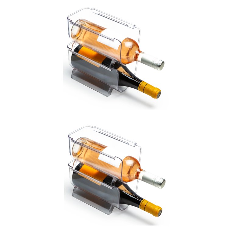 Lexi Home Refrigerator Acrylic Wine Bottle Holder 4 Pack