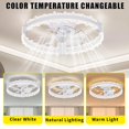 thumbnail image 4 of Acrylic Ring Fan Light with Tree Branch Design – 2-in-1 LED Ceiling Fan & Light, 500mm Slim Profile, 7-Blade Silent Motor, Energy-Efficient, Yellowing-Resistant – Black/White – Ideal for Contemporary, 4 of 7