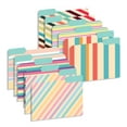 thumbnail image 5 of New Generation - 12 Pack Decorative 1/3 Cut Tab File Folders with Stripes Designs, Heavyweight, Letter Size (9.5" x 11.5") Laminated, Fashion Folders, for Home or Office., 5 of 7