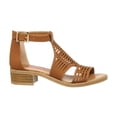 thumbnail image 2 of Sandalias Con Tacón Bajo Para Niñas Tipo Piel Camel Casual cafe 18 Tropicana 005A2W, 2 of 6