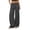 Gray-1, variant on Womens Wide Leg Pants High Waist Drawstring Straight Cotton Pants Dressy Palazzo Loose Casual Trousers with Pockets