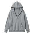thumbnail image 5 of cocolona Pullover Hoodies for Women Deep V Neck Long Sleeve Trendy Sweatshirts Casual Solid Color Tops, 5 of 7