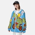 thumbnail image 3 of Kdxio Funny Dinosaurs Pursue a Meat Print Women Men Sun Protection UPF 50+ Jackets Zip Up Long Sleeve Hoodie Hiking Lightweight with Pockets, 3 of 7
