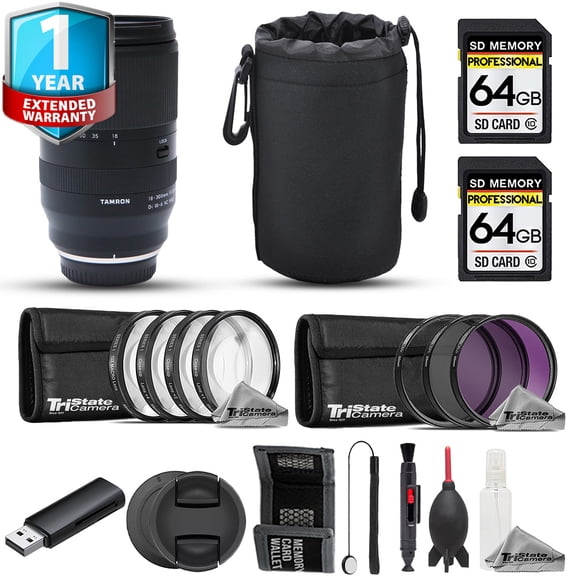 Tamron 18-300mm Lens - 15pc 64GB Advanced Bundle   1 Yr Warranty