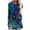 Blue, variant on ICHUANYI Womens Trendy Long Sleeve Crewneck Retro Print T Shirts Casual Blouses Tops Tunics Tops Fall Winter Clothing 2023