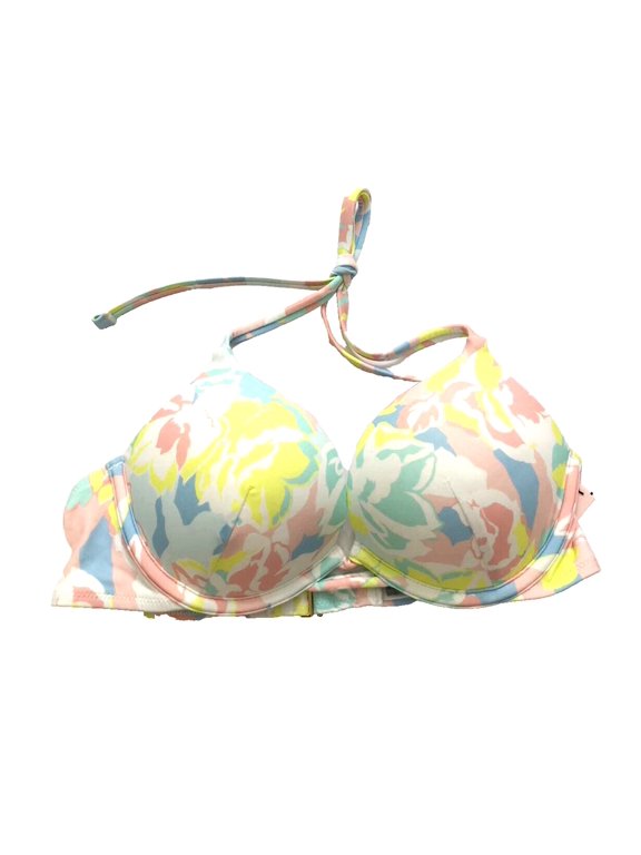 Bombshell Add-2-Cups Push-Up Swim Bikini Top Colorful Cup Size 32A NWT