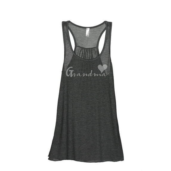 Thread Tank Grandma Heart Women's Fashion Sleeveless Flowy Racerback Tank Top Charcoal Small