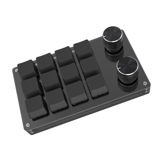 Mini para juegos de 12 teclas con , teclas programables, 2 , mecánico USB para reproductor multimedia, ordenador, Negro Soledad Teclado para juegos