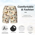 thumbnail image 5 of Lsque Mens Swim Trunks Dachshund Dog Pattern - Bathing Suit Compression Liner - Beach Swim Shorts Swimwear - (S-3XL) - Stretch Quick Dry -3X-Large, 5 of 9