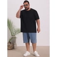 thumbnail image 2 of DARING DIVA Men's Big Tall Mesh Breathable Crew Neck Short Sleeve T-Shirts 2XL Black, 2 of 7