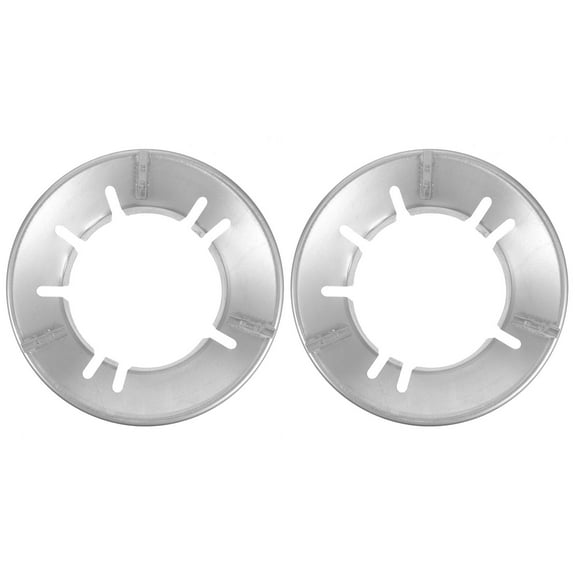 Houderco 2Pcs Wok Pan Stand Universal Style Cast Iron Windproof for Cooking Kitchen Use Silver 10.02x10.02x2.75in