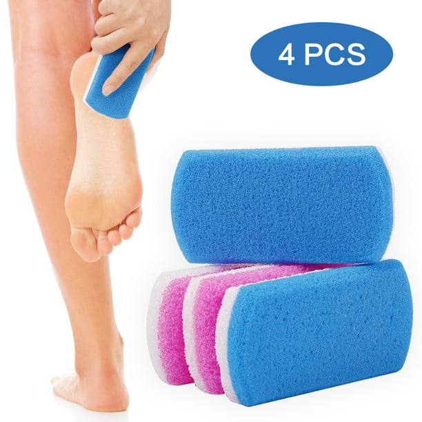 Pumice Stone for Feet (Pack of 4) 2 in 1 Callus Remover and Pumice Pad
