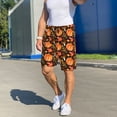 thumbnail image 4 of Salouo Autumn Pumpkin Pattern Men's Sleep Pajama Shorts,Pajama Bottoms Elastic Waistband Sleep Pajama Short PJ Shorts for Men -3X-Large, 4 of 6