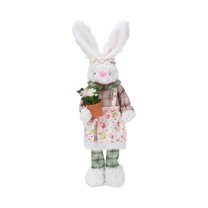 Handmade Easter Bunny Doll Retro Forest Series Large Shooting Props Window Decoration Living Room Ornaments, Vintage Forest Inspired Oversized Handcrafted Bunny For Seasonal