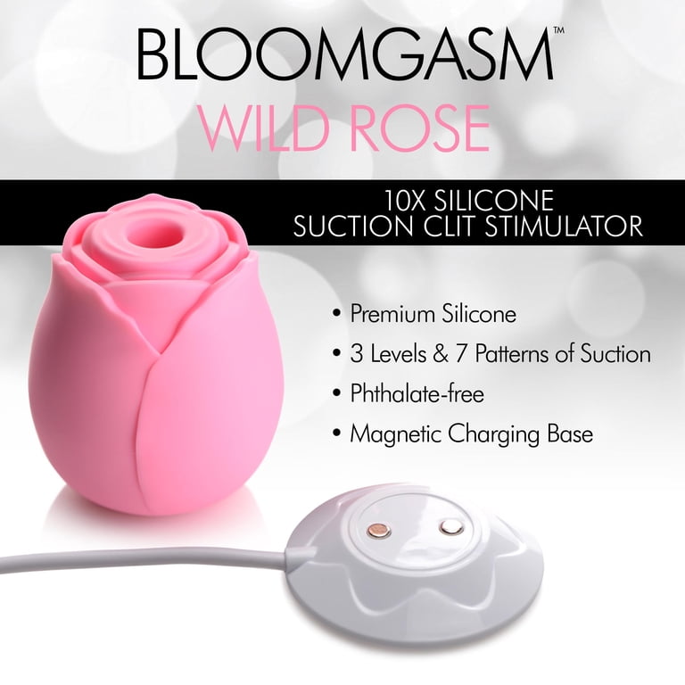 rose toy how long to charge Wild Rose Pro: Thrusting Rose Vibrator with Tongue-Licking & Vibrating –  Pumpy Joy main image 0