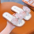 thumbnail image 3 of Bixock Toddler Girls Sandals Summer With Pearl Bow Solid Color Soft Sole Non Slide Beach Toddler Sandals Open Toe Daily Shoes, 3 of 5