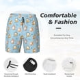 thumbnail image 3 of Naloa Corgi Dog 1 Print Men Swim Trunks with Compression Liner ,Board Shorts,Men's Swim Shorts with Drawstring and Elastic Waistband-X-Large, 3 of 6