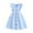 Blue, variant on AJTQTH Girls Sundress High-Waisted Stylish V-Neck Flutter Sleeve Princess Dress Striped Tunic Gowns Summer Ruffles Flowy Midi Dress Blue 9 Years