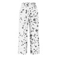 thumbnail image 4 of Women's Pants Under $10 Plus Size Staright Leg Printed Rolled Casual Pocket Straight Leg Pants, 4 of 5