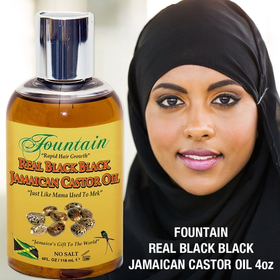 fountain real black black jamaican castor oil 4 fl oz with satin bonnet