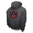thumbnail image 3 of Men's Franchise Club Gray Auburn Tigers Diamond Quilted Full-Zip Hoodie Jacket, 3 of 3