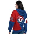 thumbnail image 2 of Women's Starter Royal/Red Texas Rangers Curve Ball Full Zip Hoodie Sweatshirt, 2 of 2