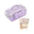 thumbnail image 4 of Caja de Almacenamiento Multiusos de 3 Capas, Organizador de Accesorios para El Cabello para Niñas, Soporte Portátil para Lazos para El Cabello, Caja D violetas perfecl Estuche de almacenamiento para lazos para el cabello, 4 of 8
