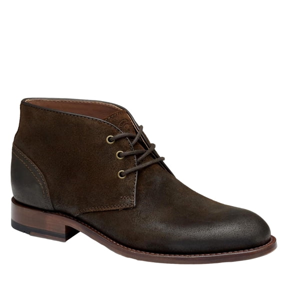 Johnston & Murphy Dudley Chukka Brown Waxed English Suede  24-7364 Men's Size 9.5