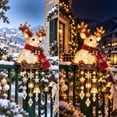 thumbnail image 4 of Winter Glow Reindeer Icicle Light Decor Christmas Decor, LED Reindeer Design Christmas Outdoor Decorations, Waterproof Hanging Christmas Lights for Porch, Yard, 4 of 7