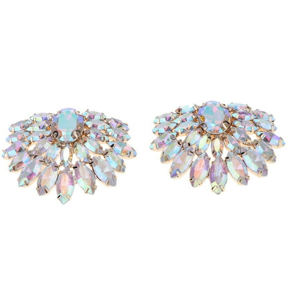 1 Pair Crystal Shoe Buckle Shoe Clip Applique for Bridal Wedding Shoe Decor - C, as described