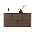 thumbnail image 2 of Keylever 2-Tier Wide Closet Organizer with 5 Easy Pull Fabric Drawers, Drawer Organizer for Clothes, Brown, 2 of 10
