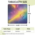 thumbnail image 2 of Colorful Galaxy Pattern Square Fitted Tablecloth with Elastic Edge,Square Table Cover,Washable Elastic Table Cover for Home Kitchen Party Decor 34"x34", 2 of 6