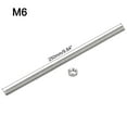 thumbnail image 2 of Unique Bargains 6Pack M6 x 250mm Fully Threaded Rod w 6Pack Hex Nuts, 1mm Pitch 304 Stainless Steel Right Hand Threaded Rod, 2 of 4