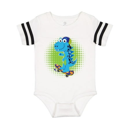 

Inktastic Skateboarding Gifts Boy Dinosaur Gift Baby Boy Bodysuit