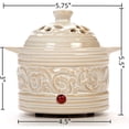 thumbnail image 2 of HOSLEY Cream Ceramic Electric Potpourri Warmer, 5.5 Inch High, Aroma Decor, 2 of 6