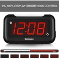 thumbnail image 5 of Reloj despertador con números grandes, luz nocturna, fácil de leer, reloj digital de brillo completo, alarma de sonido de 2 niveles, puerto de carga USB, formato de 12 horas, repetición de 9 minutos, TUNC Sencillez, 5 of 5
