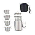 thumbnail image 3 of Juego de té de titanio, regalo de té con bolsa de transporte china portátil con tazas Kung para mochileros en casa, 3 of 9