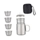 thumbnail image 3 of Juego de té de titanio, té de kung fu, té chino portátil hecha con tazas de té, tetera de viaje para viajar al aire libre en casa, 3 of 9