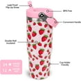 thumbnail image 2 of 30 oz Tumbler with Handle Flip Straw Leak Proof - Strawberry Cup 30oz Tumbler Travel Coffee Mug with Handle - Birthday Gifts for Women Strawberry Lovers 30 Ounce Stainless Steel Cup, 2 of 4