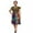CL4, variant on Bintarealwax African V Neck Patchwork Dresses for Women Ankara Dashiki Print Lady Dress Vestidos African Women Clothing Cotton WY228